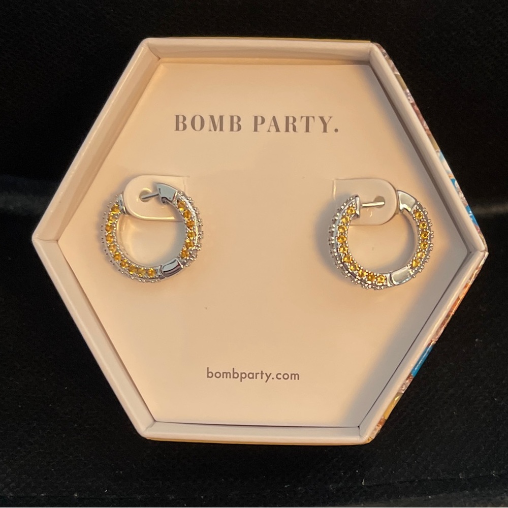Honey Topaz Hoop Earrings
